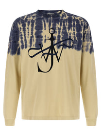 JW Anderson Ribbon Anchor Tie Dye Shirt Gold