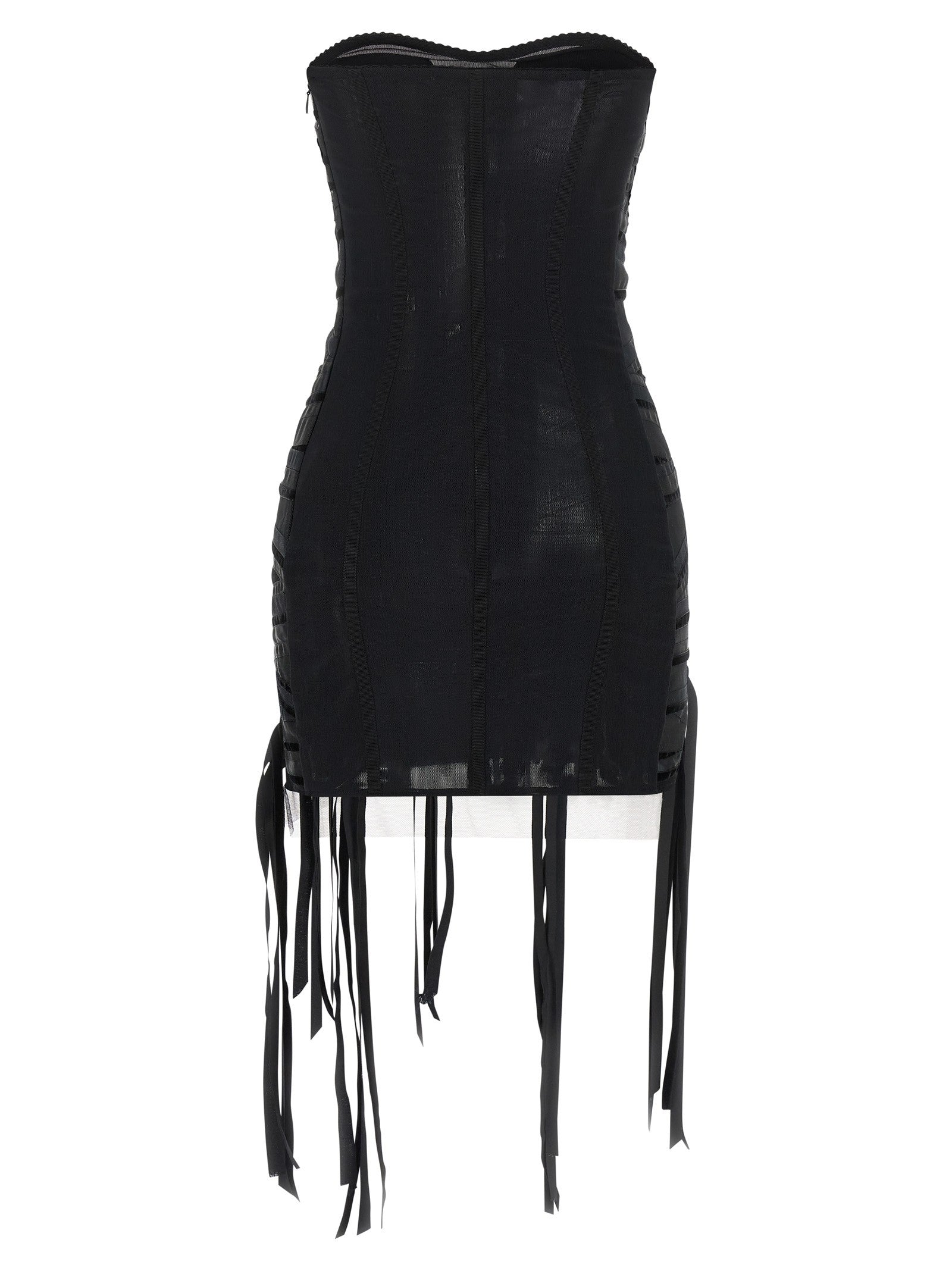 The Attico Ribbon Dress Black