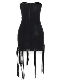 The Attico Ribbon Dress Black