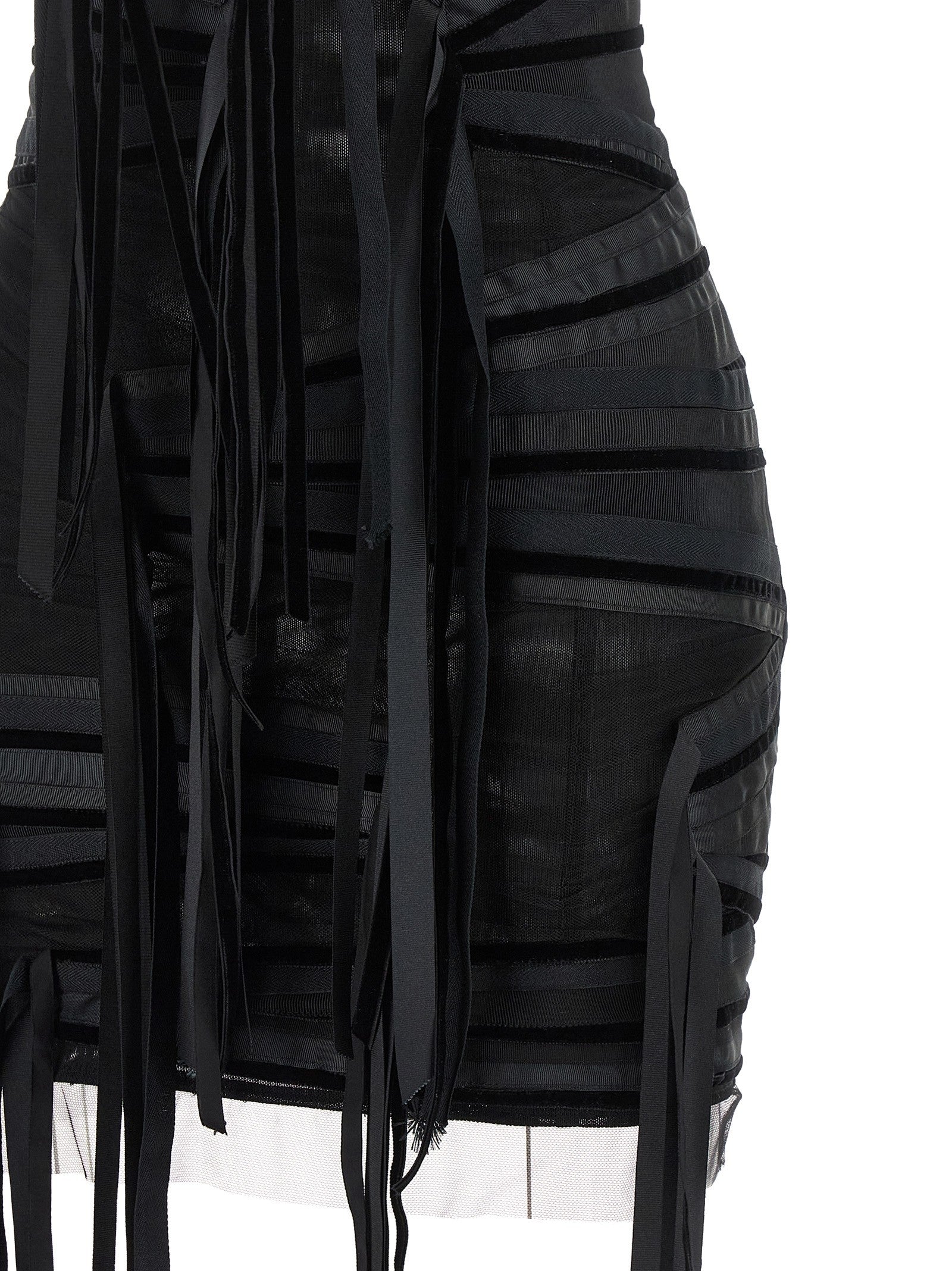 The Attico Ribbon Dress Black