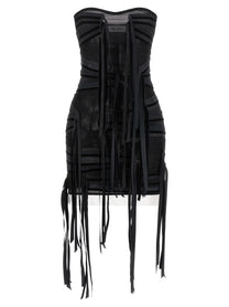 The Attico Ribbon Dress Black