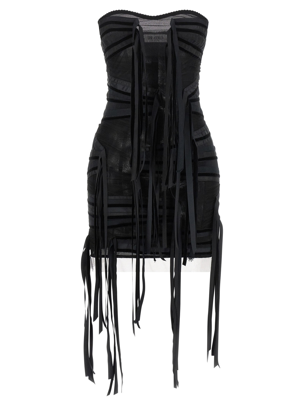 The Attico Ribbon Dress Black