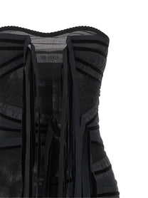 The Attico Ribbon Dress Black