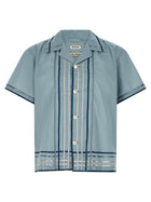 BODE Ribbon Plaid Shirt Blue