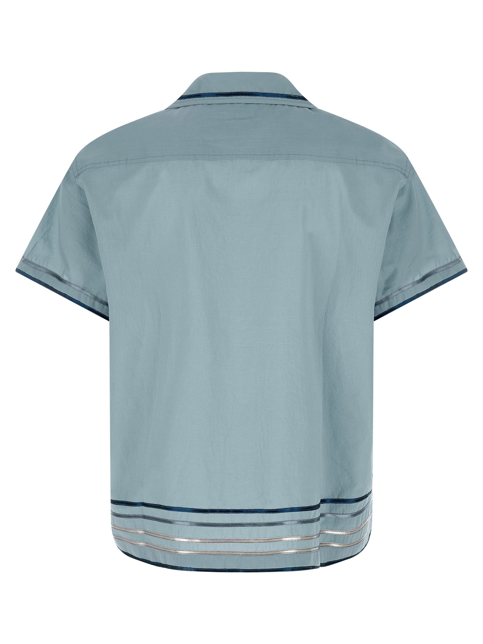 Bode Ribbon Plaid Shirt Blue