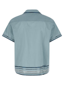 Bode Ribbon Plaid Shirt Blue