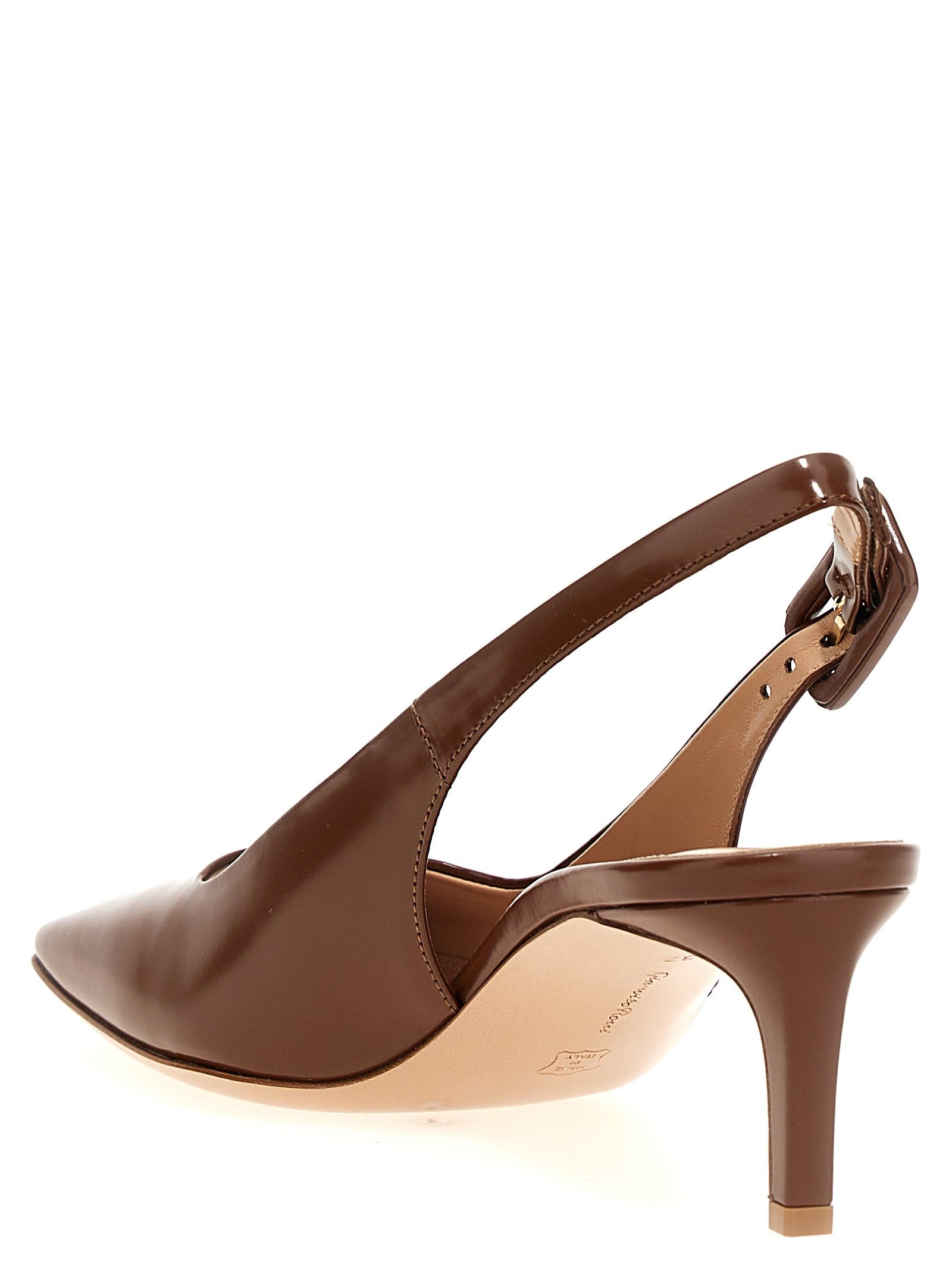 Gianvito Rossi Ric Slingbacks Brown
