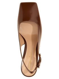 Gianvito Rossi Ric Slingbacks Brown