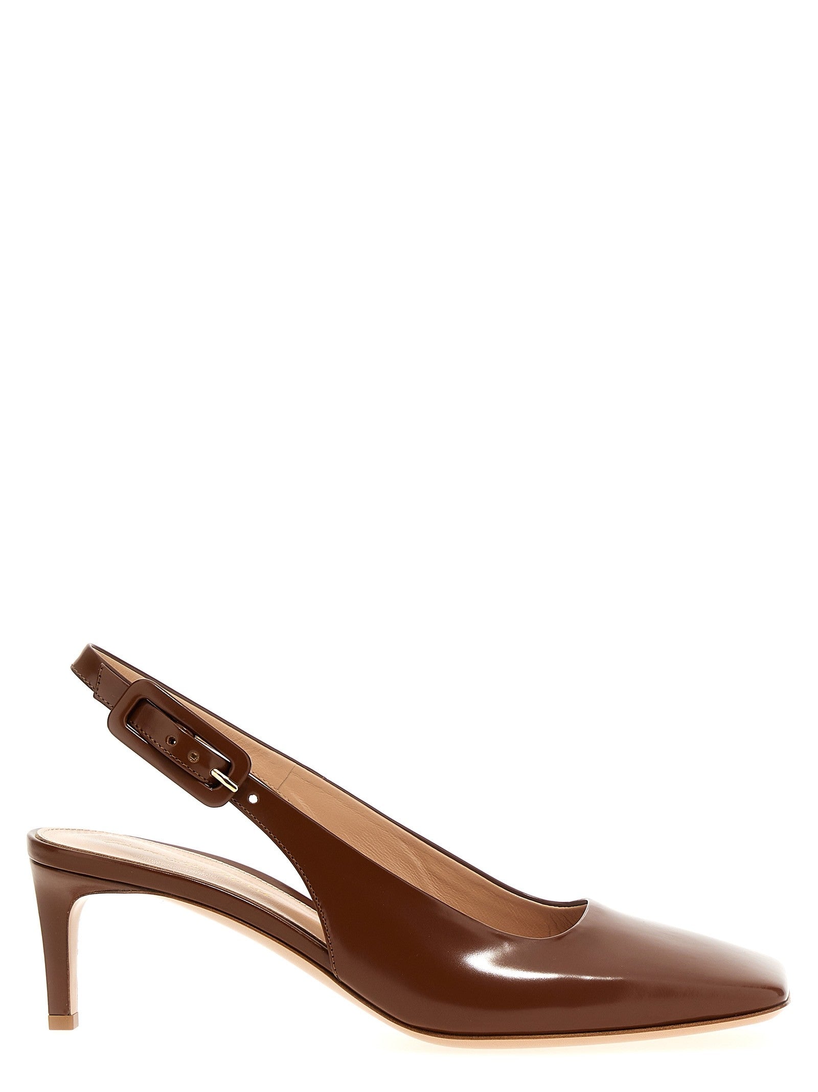 Gianvito Rossi Ric Slingbacks Brown