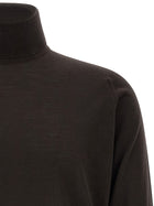 John Smedley Richard Turtleneck Sweater Brown, view 3