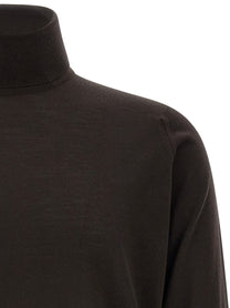 John Smedley Richard Turtleneck Sweater Brown, view 3