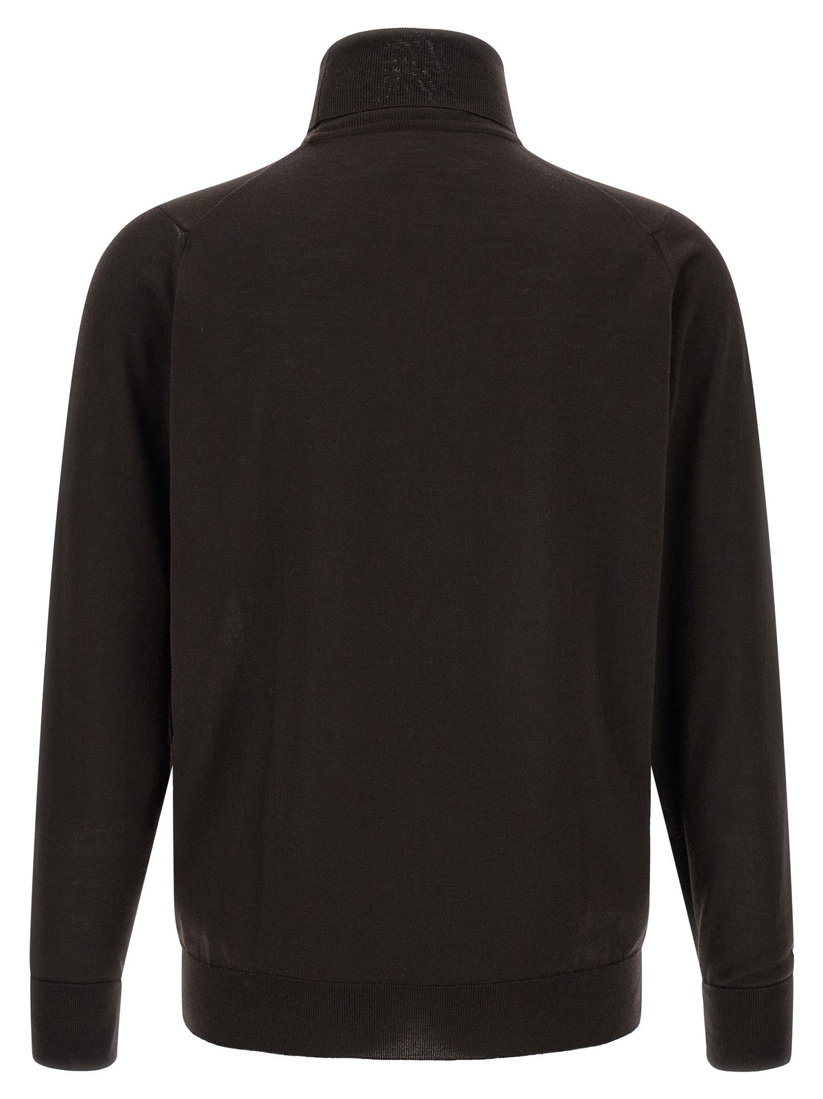 John Smedley Richard Turtleneck Sweater Brown, view 2