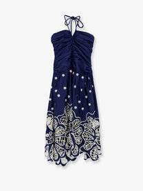 FARM Rio Women's Richilieur Organic Cotton Dress Blue