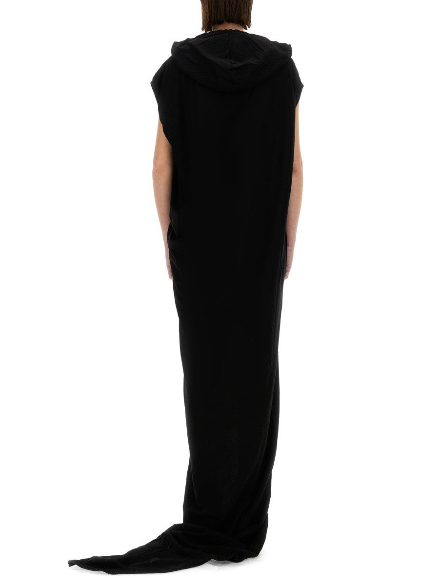 RICK OWENS DRKSHDW - Rick Owens Drkshdw Long Dress With Hood - Women’s Clothing