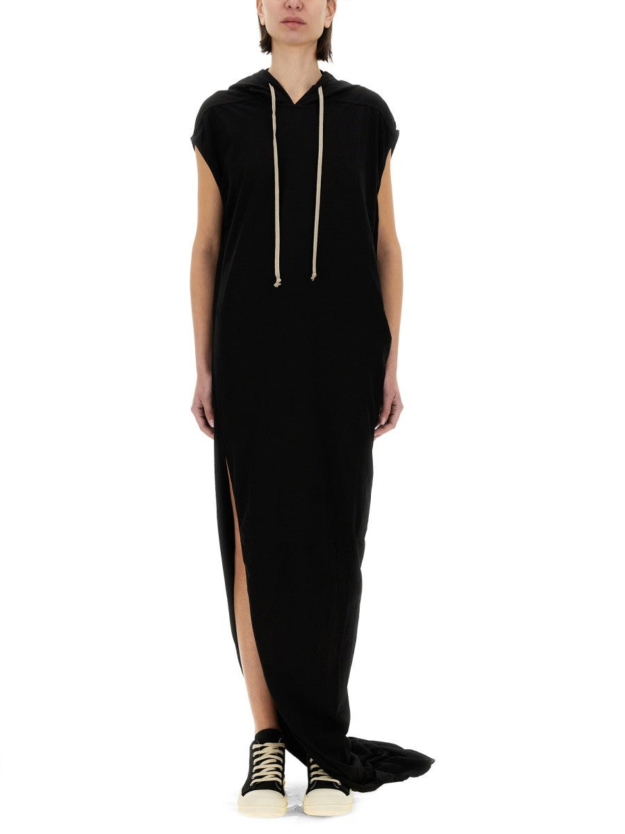 RICK OWENS DRKSHDW - Rick Owens Drkshdw Long Dress With Hood - Women’s Clothing