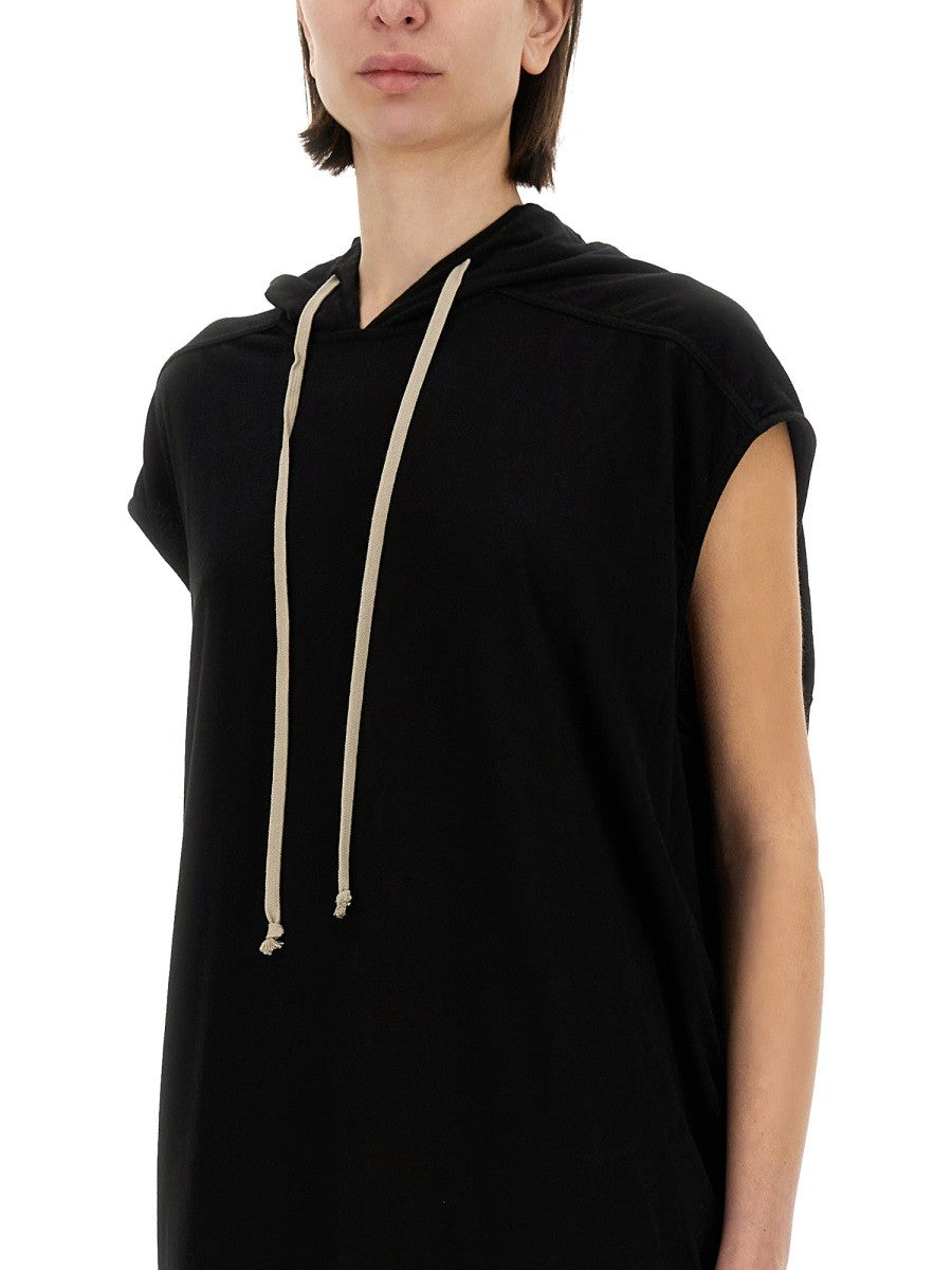 RICK OWENS DRKSHDW - Rick Owens Drkshdw Long Dress With Hood - Women’s Clothing