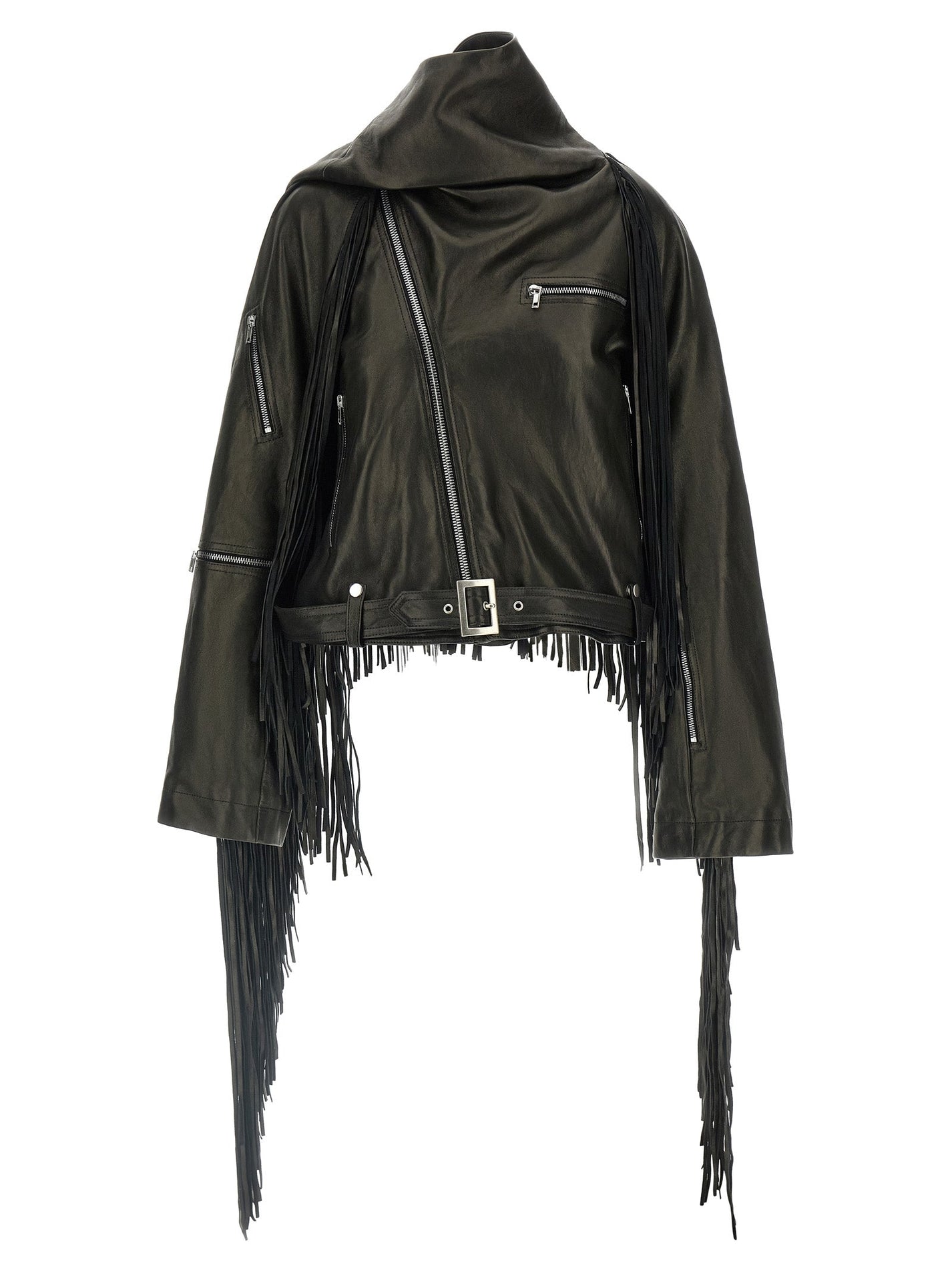 RICK OWENS - RICK OWENS - ’Cropped Scarf Flight’ jacket - Women’s Outerwear