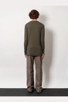 Rick Owens Men's Basic LS Viscose Blend Shirt Green, view 4