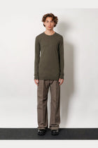 Rick Owens Men's Basic LS Viscose Blend Shirt Green, view 3