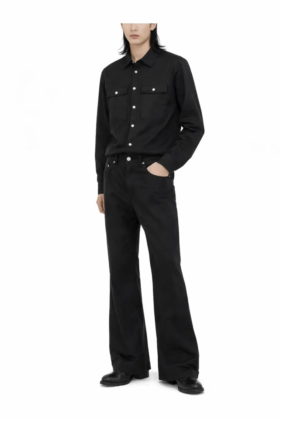Rick Owens Men's Bolan Bootcut Pants Black, view 2