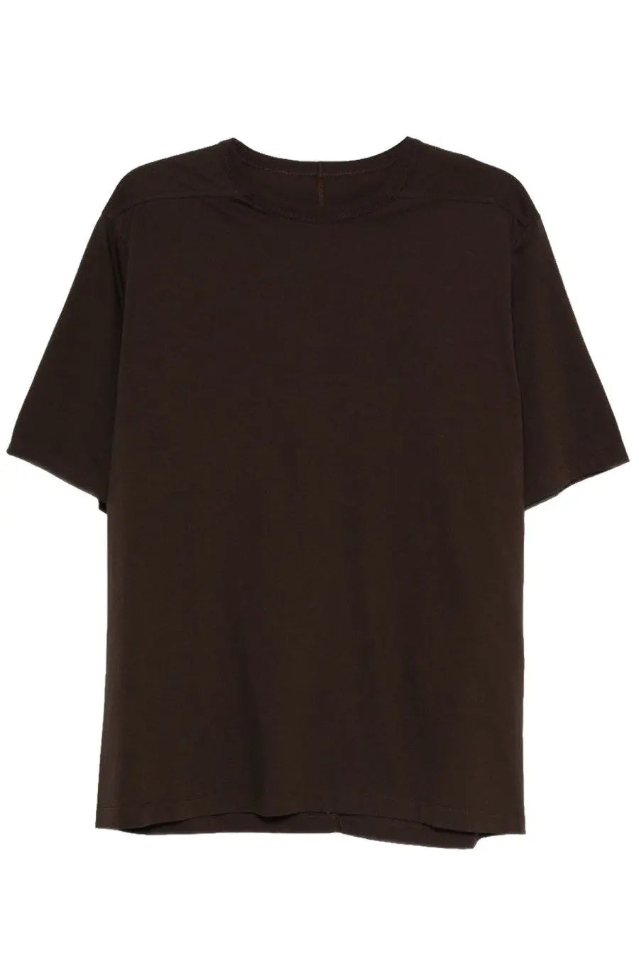 Rick Owens men’s brad shirt brown oversized black short-sleeved t-shirt with relaxed fit and crew neckline