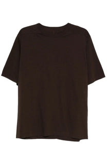 Rick Owens men’s brad shirt brown oversized black short-sleeved t-shirt with relaxed fit and crew neckline
