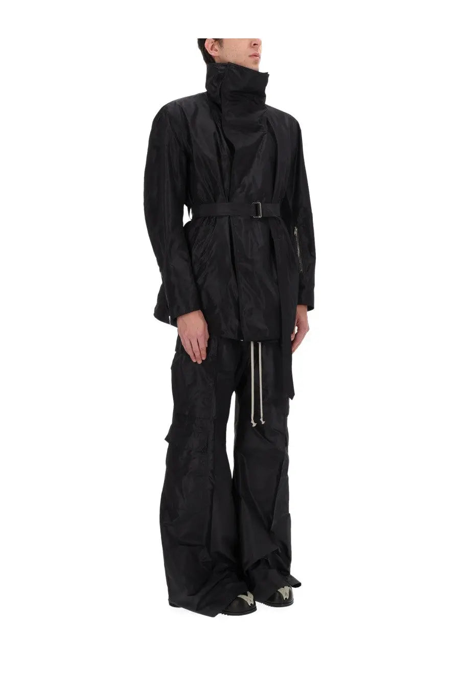 Rick Owens Men's Cargo Belas Pants Black, view 6