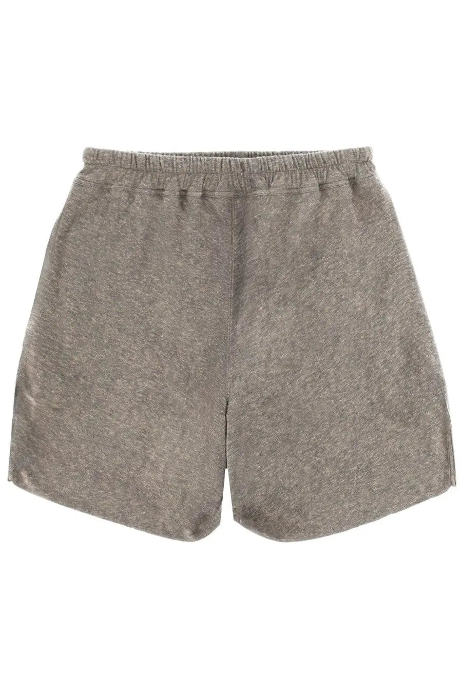 Rick Owens men’s dbl boxers shorts in gray heathered sweatshorts with an elastic waistband for casual wear