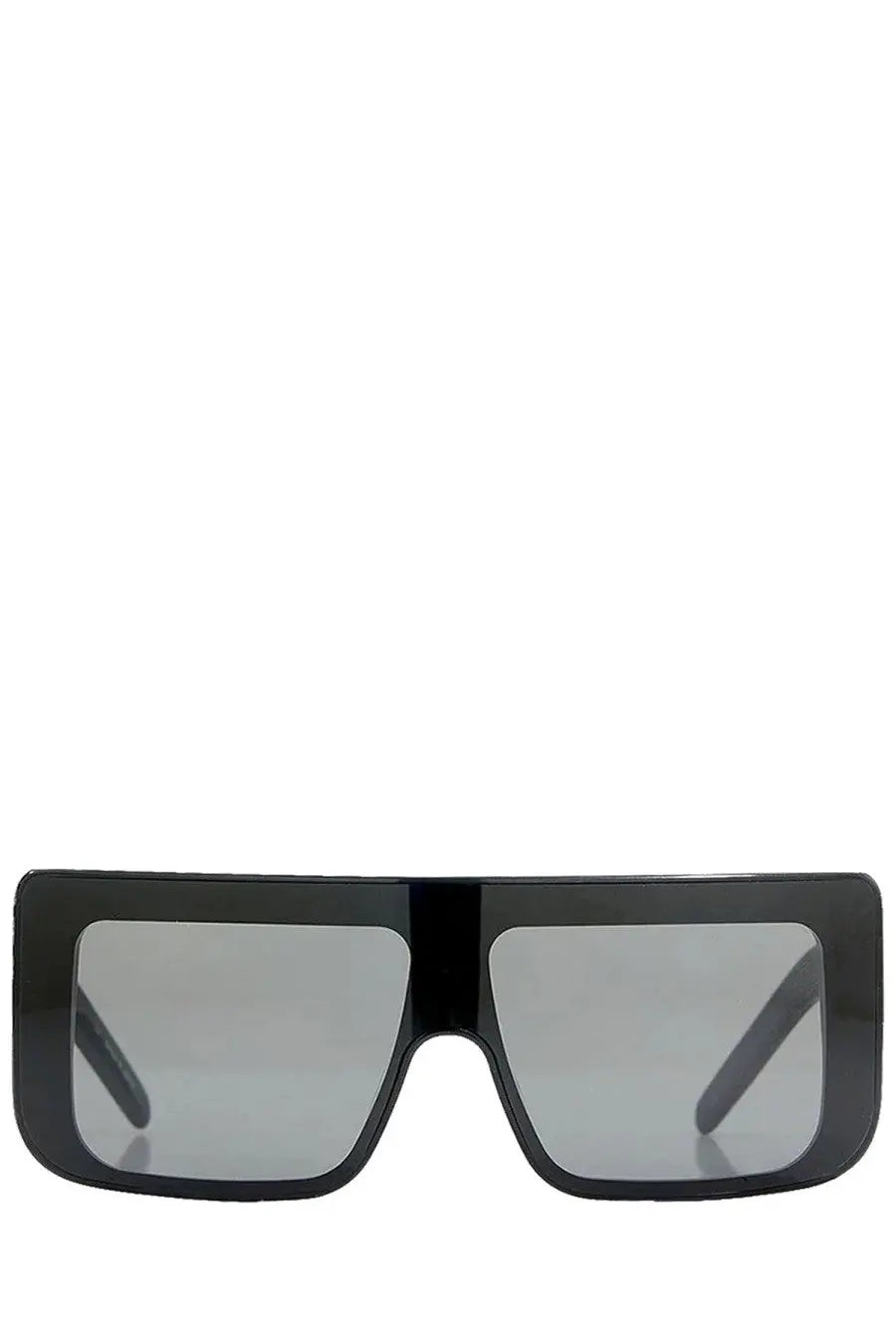 Rick Owens men’s documenta sunglasses black with black rectangular frames and gray gradient lenses in a modern design