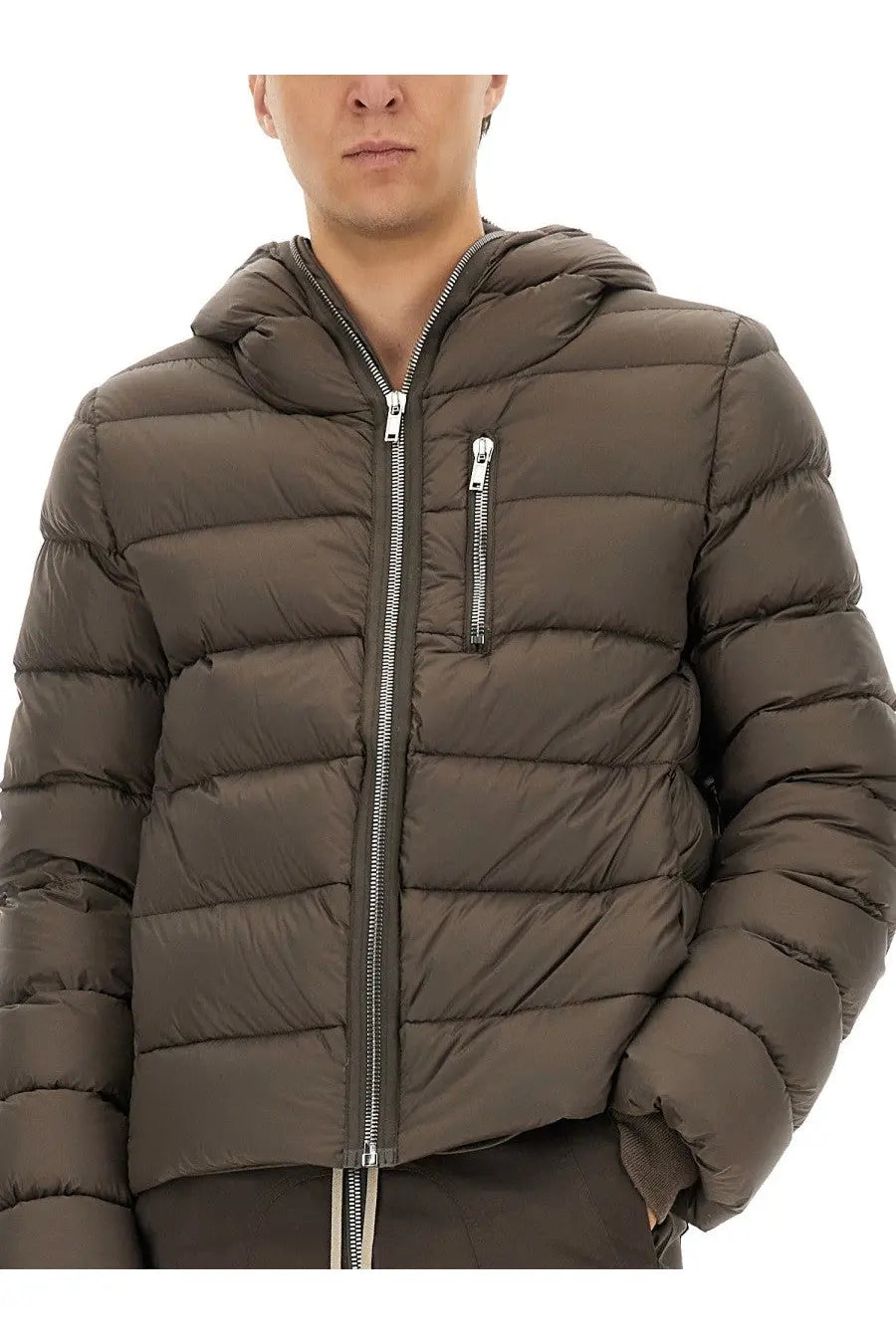 Rick Owens Men's Down Jacket Gimp Grey, view 4