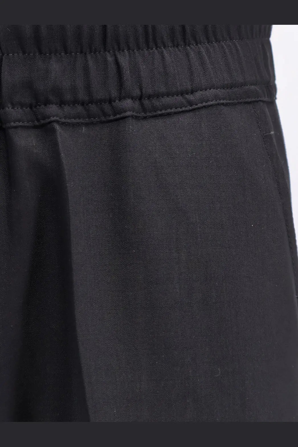 Rick Owens Men's Drawstring Long Certified Virgin Wool Trousers Black, view 5