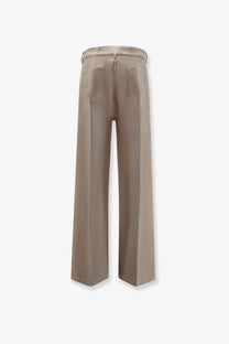 Rick Owens men’s geth certified cotton trousers in grey with a sleek tailored fit and subtle front pockets