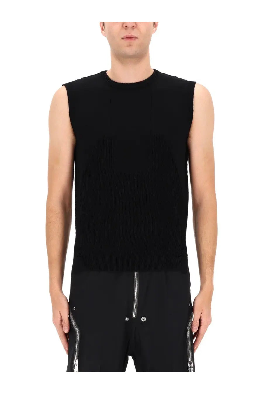 Rick Owens Men's Knitted Tops Black, view 4
