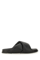 Rick Owens Men's Leather Slide Sandal Black