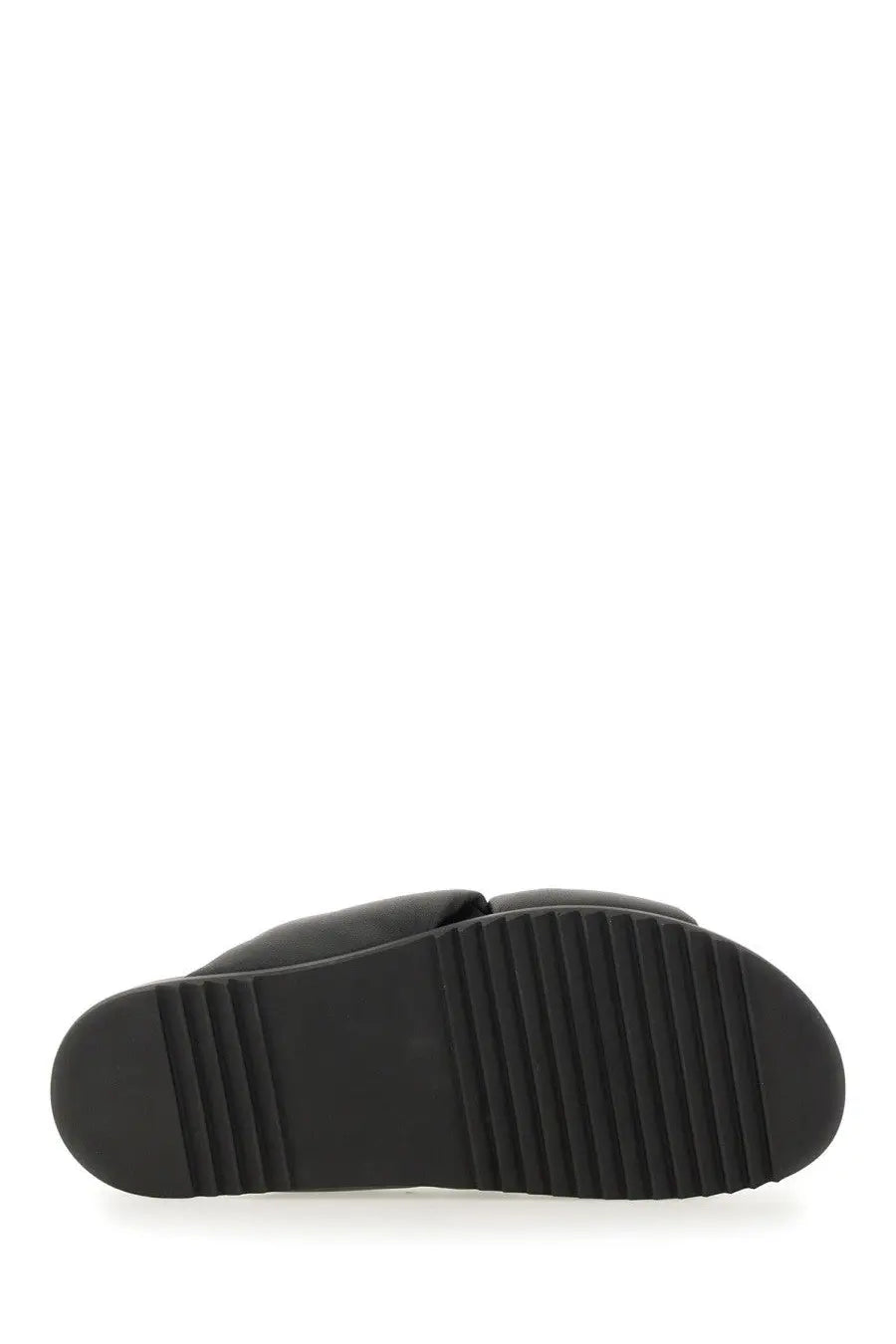 Rick Owens Men's Leather Slide Sandal Black, view 4