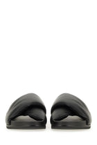 Rick Owens Men's Leather Slide Sandal Black, view 5