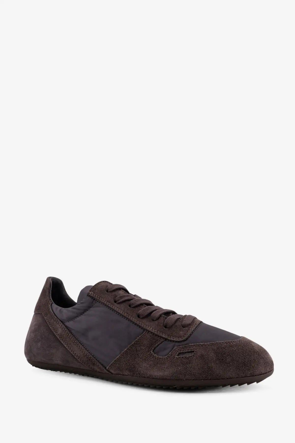 Rick Owens Men's Minimal Nylon and Suede Sneakers Multicolor, view 2