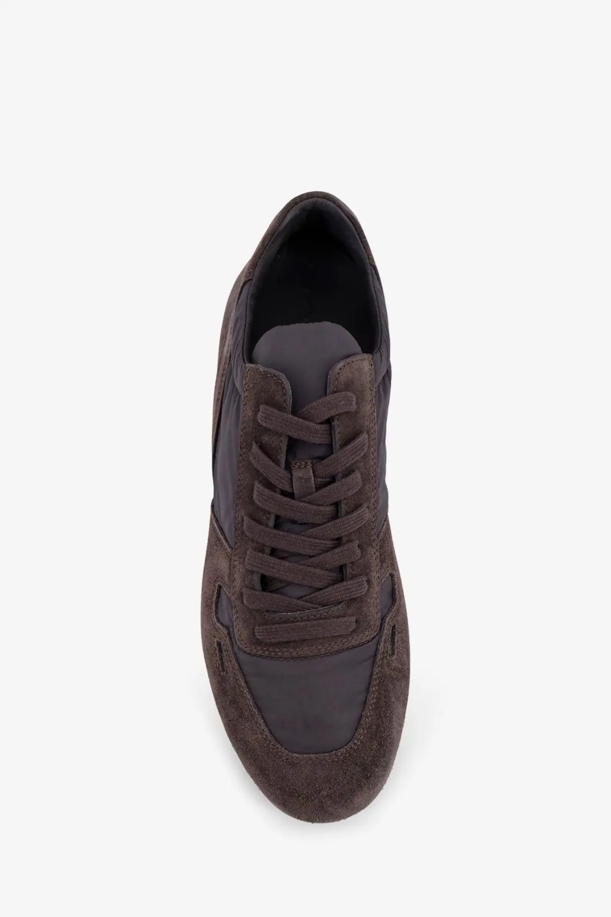 Rick Owens Men's Minimal Nylon and Suede Sneakers Multicolor, view 5