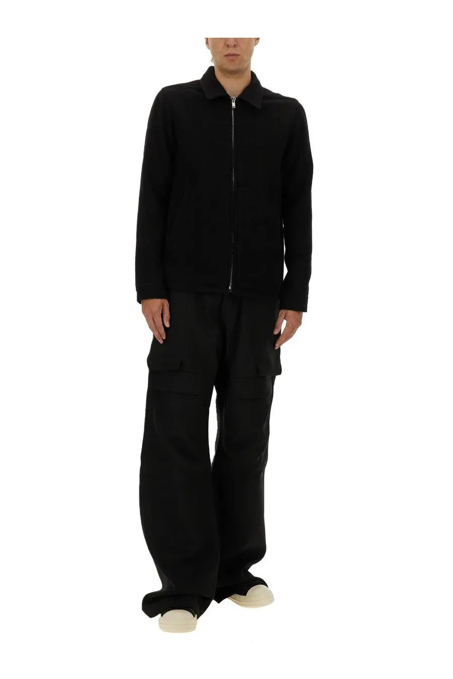 Rick Owens Men's Shirt Jacket Black, view 2