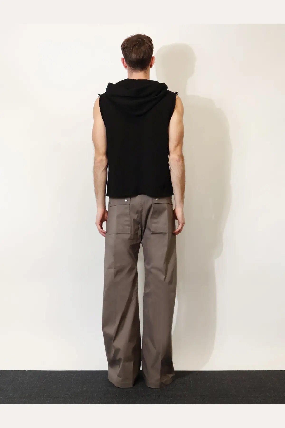 Rick Owens Men's Sleeveless Organic Cotton Sweatshirt Black, view 3