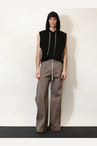 Rick Owens Men's Sleeveless Organic Cotton Sweatshirt Black, view 2