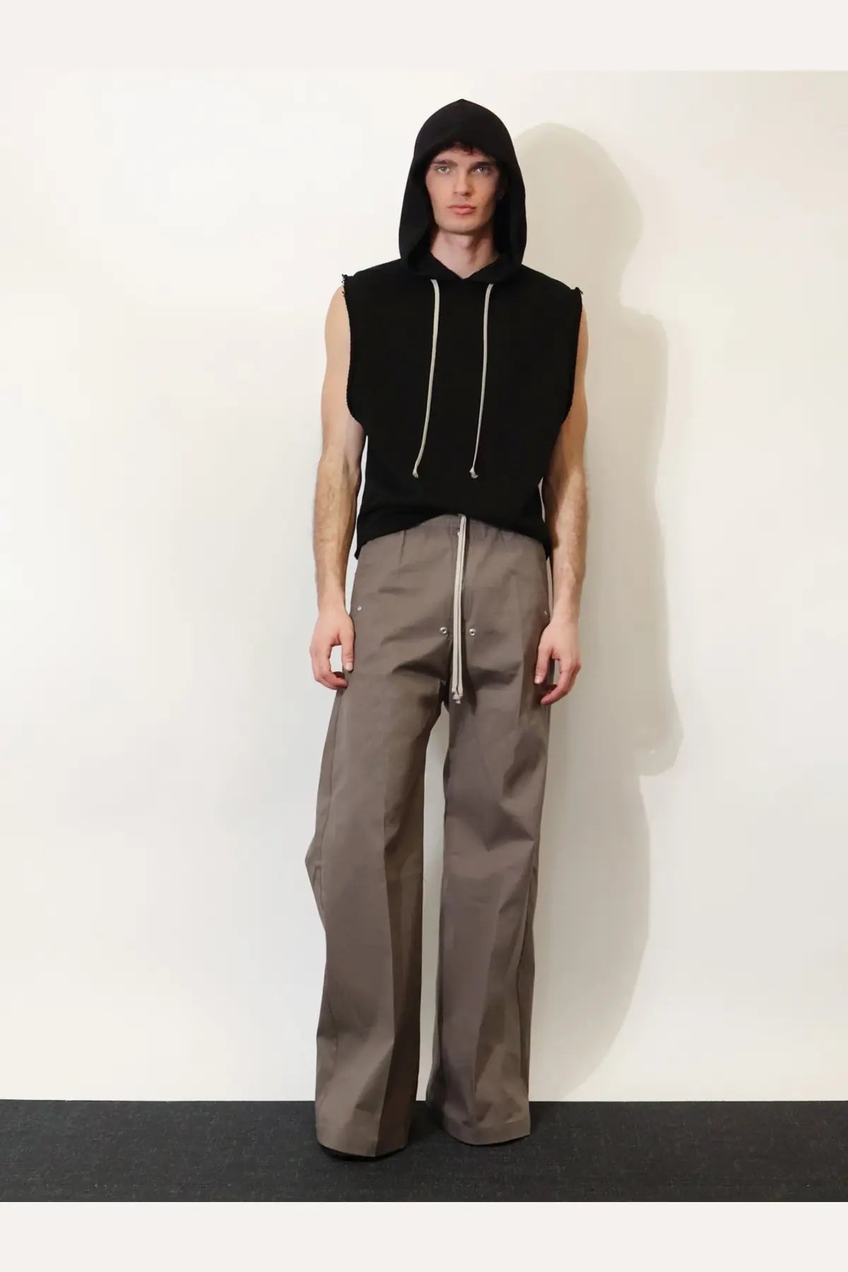 Rick Owens Men's Sleeveless Organic Cotton Sweatshirt Black, view 2