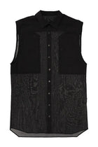 Rick Owens Men's Sleeveless Shirt Jumbo Black