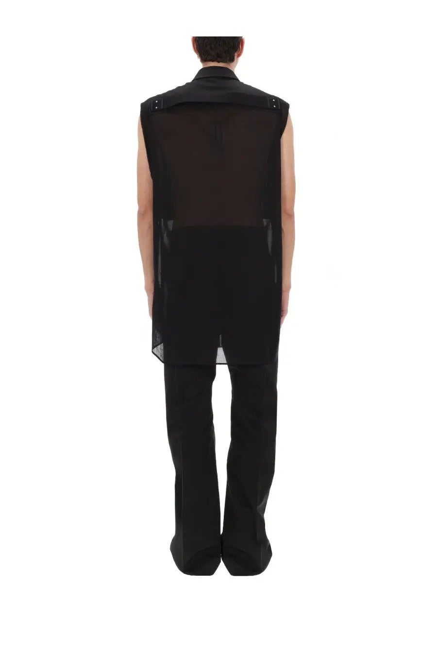 Rick Owens Men's Sleeveless Shirt Jumbo Black, view 5