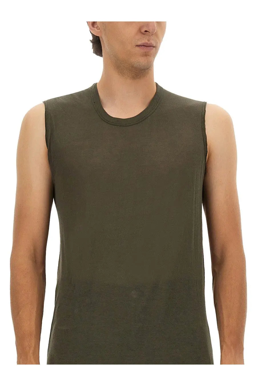 Rick Owens Men's Top Basic Green, view 4