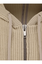 Rick Owens Men's Virgin Wool Cardigan Beige, view 3