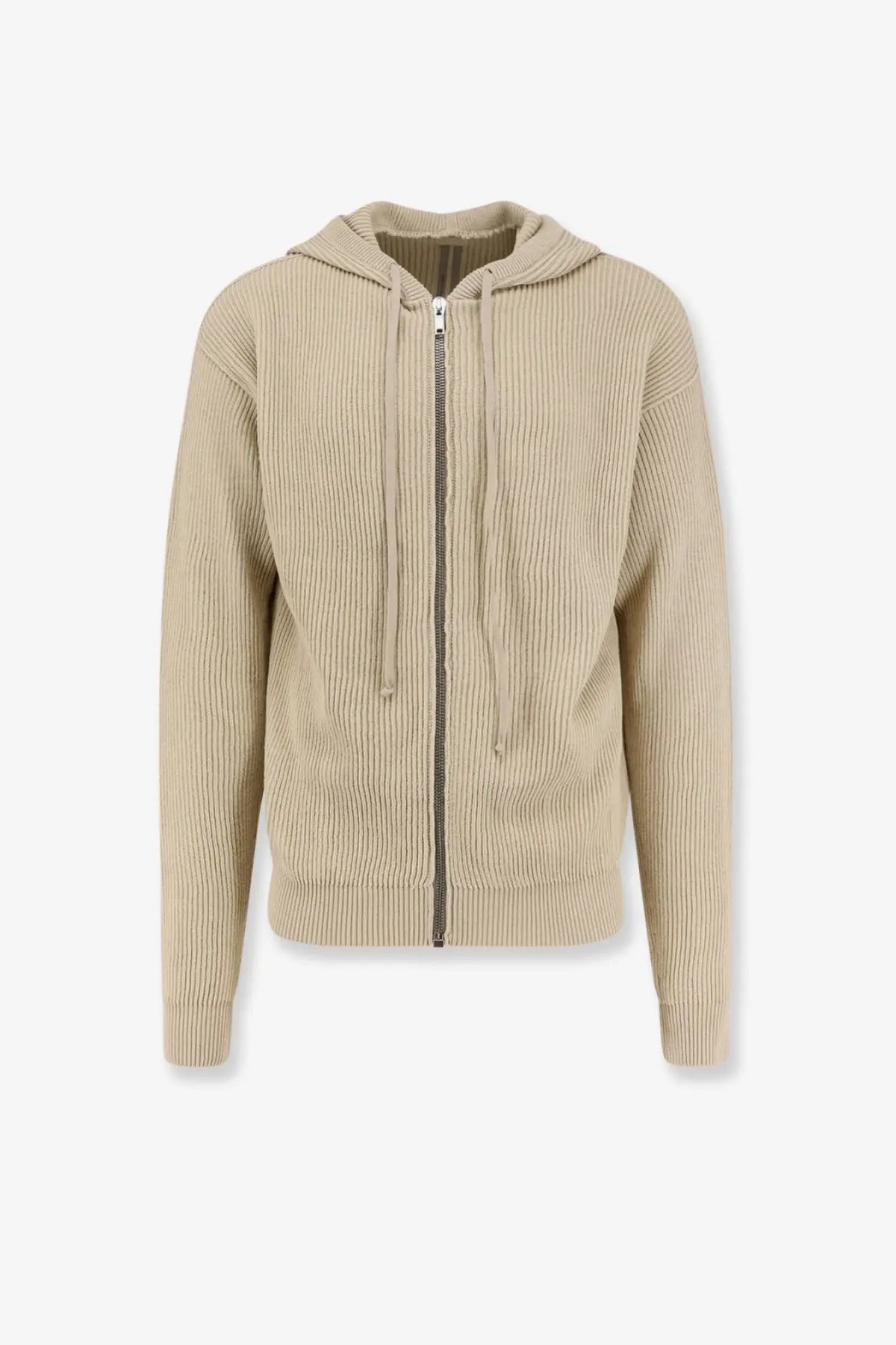 Rick Owens Men's Virgin Wool Cardigan Beige