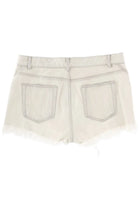 Rick Owens Women's Bias Cutoffs Shorts White, view 3