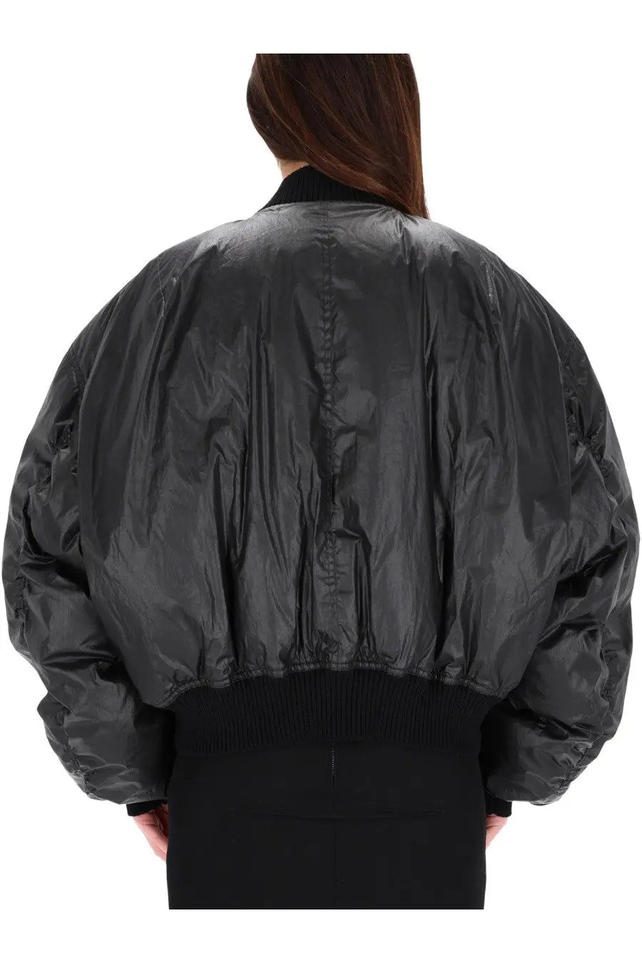 Rick Owens Women's Bomber Jacket Runway Cal Black, view 3
