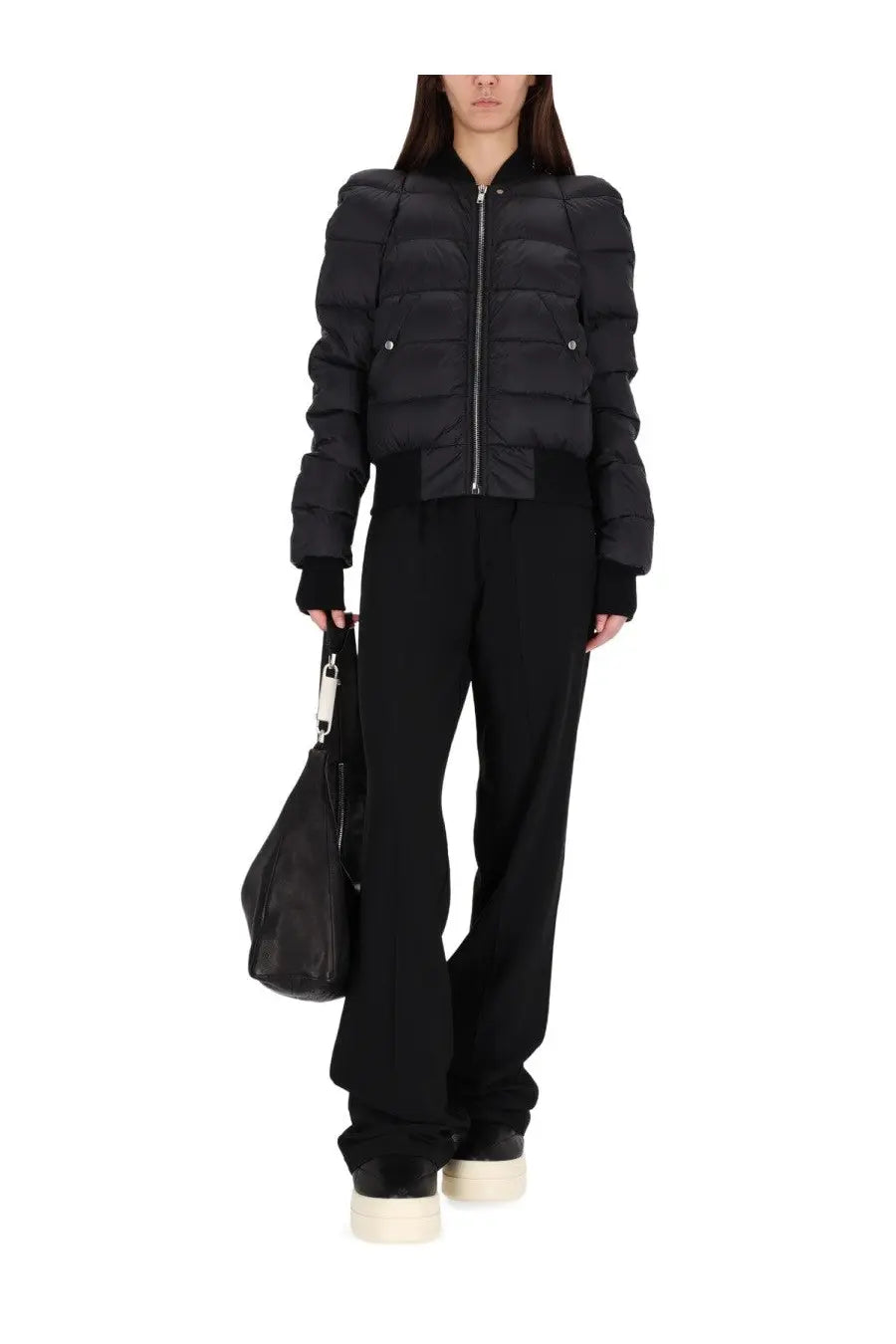 Rick Owens Women's Comforter Down Bomber Jacket Black, view 2